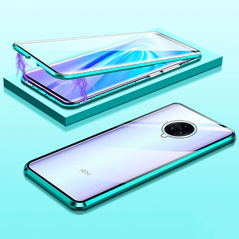 Vivo Nex 3用ケース 高級感 手触り良い アルミメタル 製の金属製 360度 フルカバーバンパー 鏡面 カバー M01 Vivo グリーン