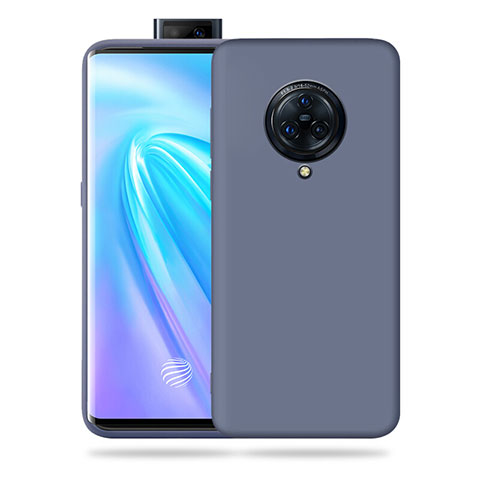 Vivo Nex 3用360度 フルカバー極薄ソフトケース シリコンケース 耐衝撃 全面保護 バンパー Vivo グレー