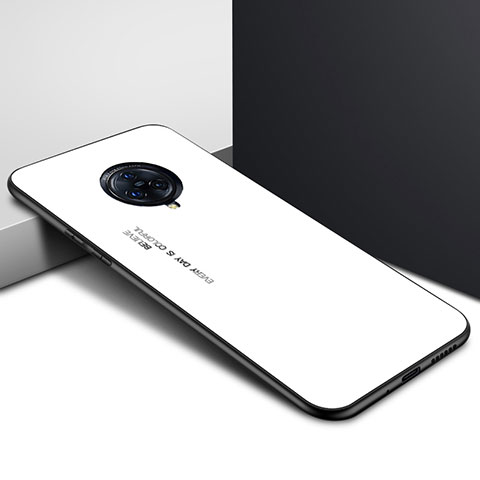 Vivo Nex 3S用ハイブリットバンパーケース プラスチック 鏡面 カバー Vivo ホワイト