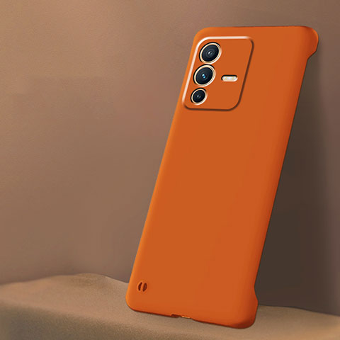Vivo V23 Pro 5G用ハードケース プラスチック 質感もマット フレームレス カバー Vivo オレンジ