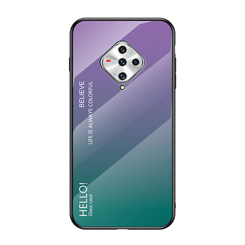 Vivo X50e 5G用ハイブリットバンパーケース プラスチック 鏡面 カバー Vivo パープル
