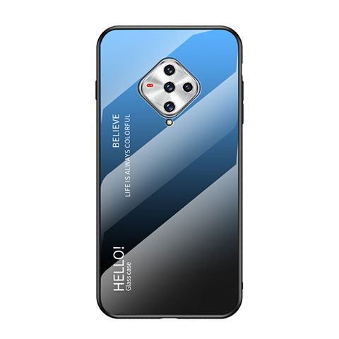 Vivo X50e 5G用ハイブリットバンパーケース プラスチック 鏡面 カバー Vivo ネイビー