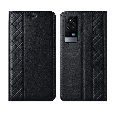 Vivo X60 5G用手帳型 レザーケース スタンド カバー L02 Vivo ブラック