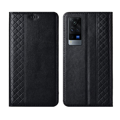 Vivo X60 Pro 5G用手帳型 レザーケース スタンド カバー L02 Vivo ブラック