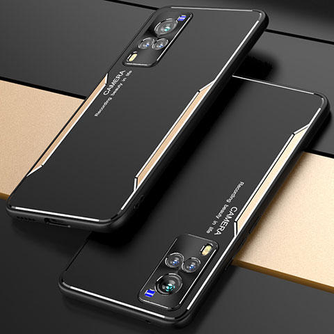 Vivo X60T 5G用ケース 高級感 手触り良い アルミメタル 製の金属製 カバー M01 Vivo ゴールド