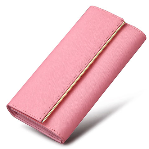 ハンドバッグ ポーチ 財布型ケース レザー ユニバーサル K01 ピンク