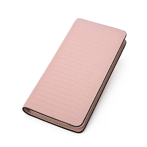 ハンドバッグ ポーチ 財布型ケース レザー ユニバーサル K10 ピンク