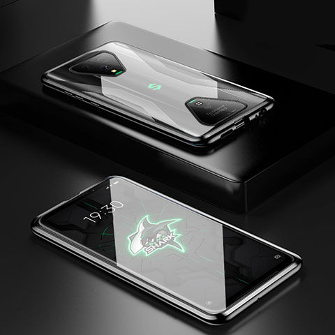 Xiaomi Black Shark 3 Pro用ケース 高級感 手触り良い アルミメタル 製の金属製 360度 フルカバーバンパー 鏡面 カバー Xiaomi ブラック