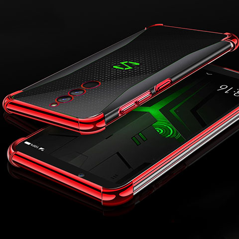 Xiaomi Black Shark Helo用極薄ソフトケース シリコンケース 耐衝撃 全面保護 クリア透明 H01 Xiaomi レッド