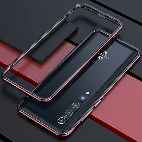 Xiaomi Mi 10用ケース 高級感 手触り良い アルミメタル 製の金属製 バンパー カバー Xiaomi レッド・ブラック