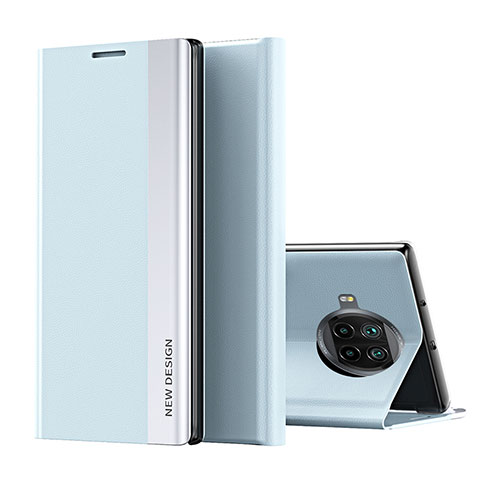 Xiaomi Mi 10T Lite 5G用手帳型 レザーケース スタンド カバー Q01H Xiaomi ブルー