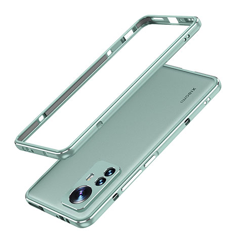 Xiaomi Mi 12 Pro 5G用ケース 高級感 手触り良い アルミメタル 製の金属製 バンパー カバー A01 Xiaomi グリーン