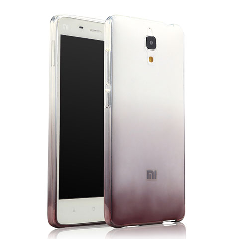 Xiaomi Mi 4用極薄ソフトケース グラデーション 勾配色 クリア透明 Xiaomi グレー