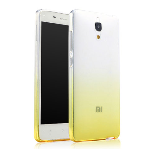 Xiaomi Mi 4 LTE用極薄ソフトケース グラデーション 勾配色 クリア透明 Xiaomi イエロー