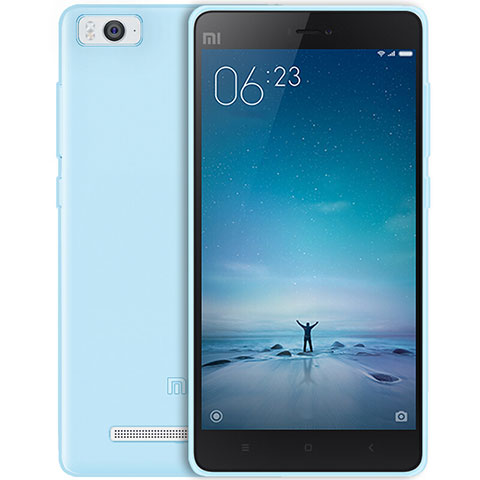 Xiaomi Mi 4i用極薄ソフトケース シリコンケース 耐衝撃 全面保護 クリア透明 Xiaomi ネイビー