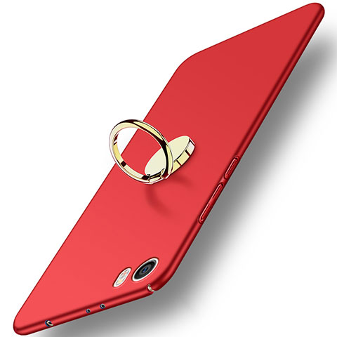 Xiaomi Mi 5用ハードケース プラスチック 質感もマット アンド指輪 A02 Xiaomi レッド