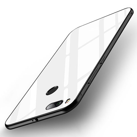 Xiaomi Mi 5X用ハイブリットバンパーケース プラスチック 鏡面 カバー Xiaomi ホワイト