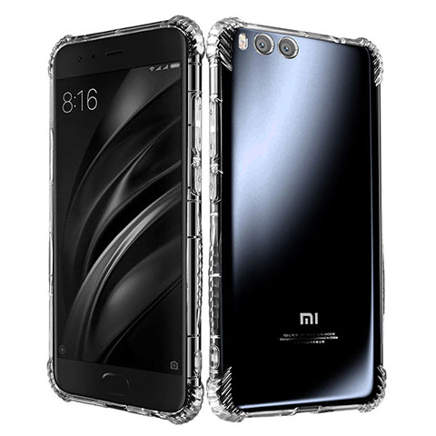 Xiaomi Mi 6用極薄ソフトケース シリコンケース 耐衝撃 全面保護 クリア透明 T16 Xiaomi クリア