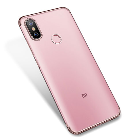 Xiaomi Mi 6X用極薄ソフトケース シリコンケース 耐衝撃 全面保護 クリア透明 H04 Xiaomi ピンク