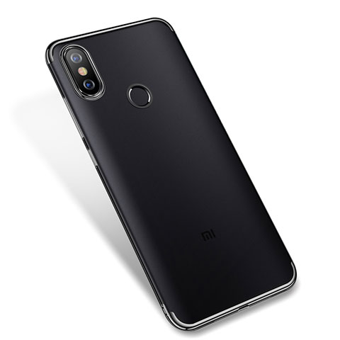 Xiaomi Mi 6X用極薄ソフトケース シリコンケース 耐衝撃 全面保護 クリア透明 H04 Xiaomi ブラック