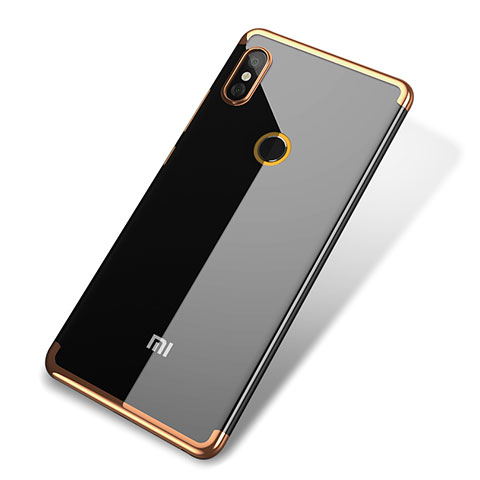 Xiaomi Mi 8用極薄ソフトケース シリコンケース 耐衝撃 全面保護 クリア透明 H02 Xiaomi ゴールド