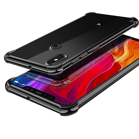 Xiaomi Mi 8用極薄ソフトケース シリコンケース 耐衝撃 全面保護 クリア透明 H05 Xiaomi ブラック