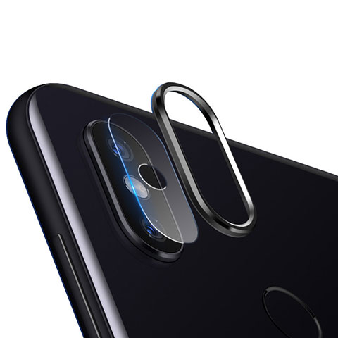 Xiaomi Mi 8用強化ガラス カメラプロテクター カメラレンズ 保護ガラスフイルム Xiaomi ブラック