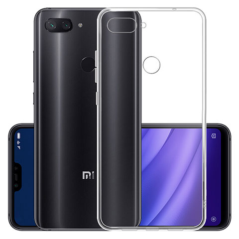 Xiaomi Mi 8 Lite用極薄ソフトケース シリコンケース 耐衝撃 全面保護 クリア透明 T07 Xiaomi クリア