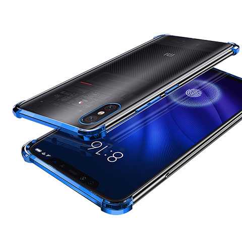 Xiaomi Mi 8 Screen Fingerprint Edition用極薄ソフトケース シリコンケース 耐衝撃 全面保護 クリア透明 H01 Xiaomi ネイビー