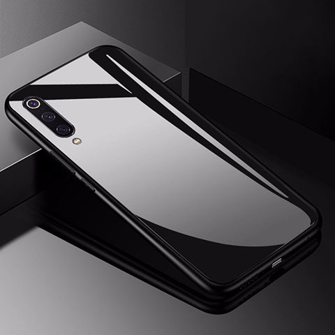Xiaomi Mi 9用ハイブリットバンパーケース プラスチック 鏡面 カバー Xiaomi ブラック