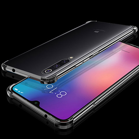 Xiaomi Mi 9 Lite用極薄ソフトケース シリコンケース 耐衝撃 全面保護 クリア透明 H04 Xiaomi ブラック