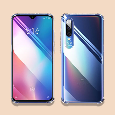 Xiaomi Mi 9 SE用極薄ソフトケース シリコンケース 耐衝撃 全面保護 クリア透明 T07 Xiaomi クリア