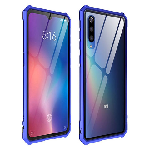 Xiaomi Mi 9 SE用ハイブリットバンパーケース クリア透明 プラスチック 鏡面 カバー Xiaomi ネイビー