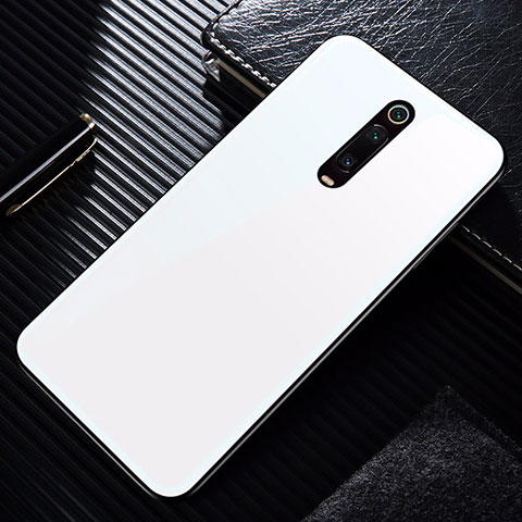 Xiaomi Mi 9T用ハイブリットバンパーケース プラスチック 鏡面 カバー T02 Xiaomi ホワイト