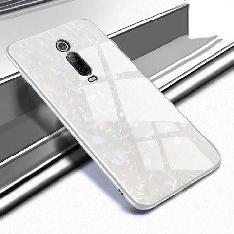 Xiaomi Mi 9T用ハイブリットバンパーケース プラスチック 鏡面 カバー T04 Xiaomi ホワイト