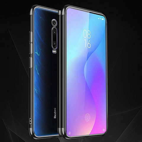 Xiaomi Mi 9T用極薄ソフトケース シリコンケース 耐衝撃 全面保護 クリア透明 S02 Xiaomi ブラック