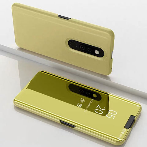 Xiaomi Mi 9T用手帳型 レザーケース スタンド 鏡面 カバー Xiaomi ゴールド