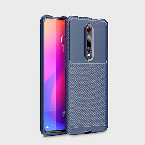 Xiaomi Mi 9T用シリコンケース ソフトタッチラバー ツイル カバー Xiaomi ネイビー