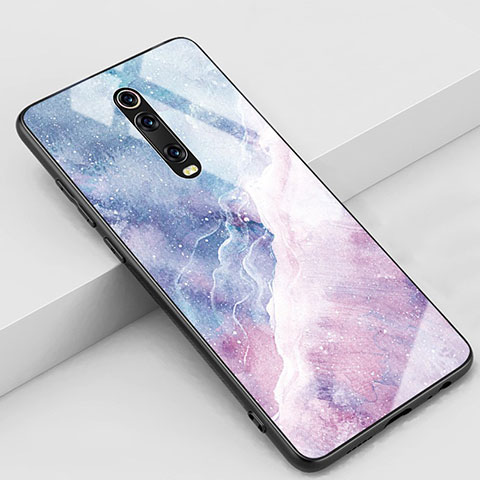 Xiaomi Mi 9T Pro用ハイブリットバンパーケース プラスチック パターン 鏡面 カバー K01 Xiaomi パープル