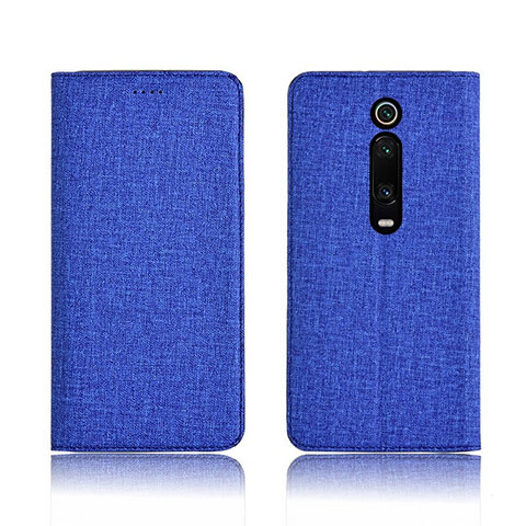 Xiaomi Mi 9T Pro用手帳型 布 スタンド H01 Xiaomi ネイビー