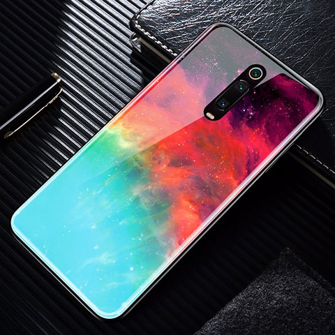 Xiaomi Mi 9T Pro用ハイブリットバンパーケース プラスチック 鏡面 カバー T02 Xiaomi レッド