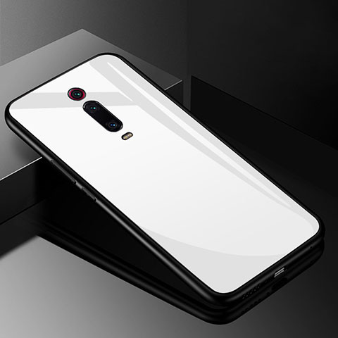 Xiaomi Mi 9T Pro用ハイブリットバンパーケース プラスチック 鏡面 カバー T03 Xiaomi ホワイト