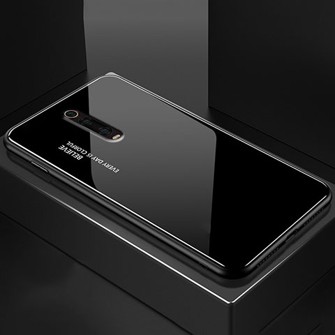 Xiaomi Mi 9T Pro用ハイブリットバンパーケース プラスチック 鏡面 カバー Xiaomi ブラック