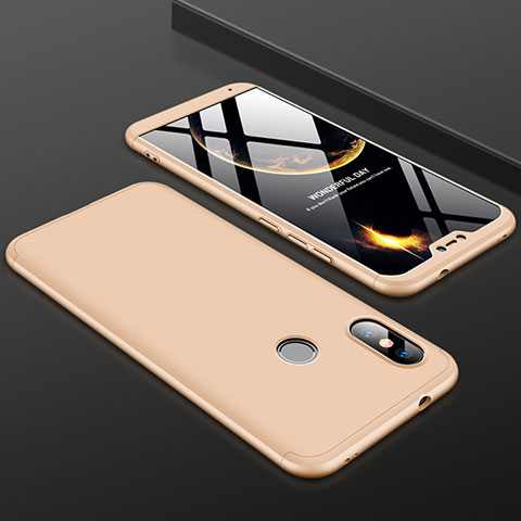 Xiaomi Mi A2 Lite用ハードケース プラスチック 質感もマット 前面と背面 360度 フルカバー Xiaomi ゴールド