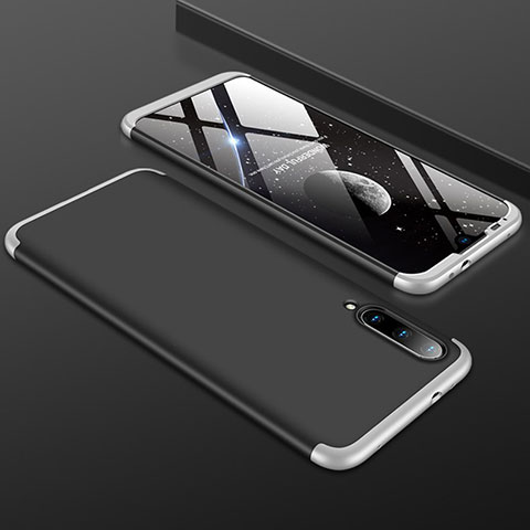 Xiaomi Mi A3用ハードケース プラスチック 質感もマット 前面と背面 360度 フルカバー P01 Xiaomi シルバー・ブラック