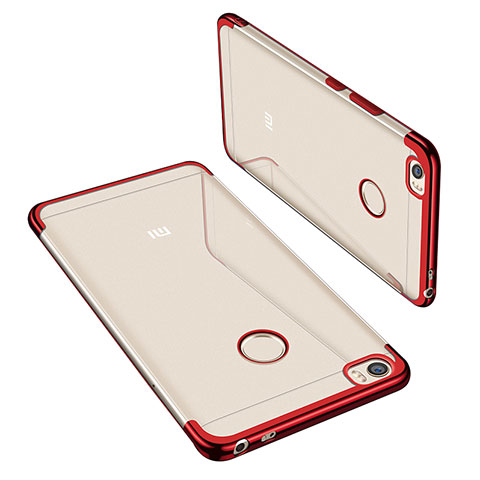Xiaomi Mi Max用極薄ソフトケース シリコンケース 耐衝撃 全面保護 クリア透明 H02 Xiaomi レッド