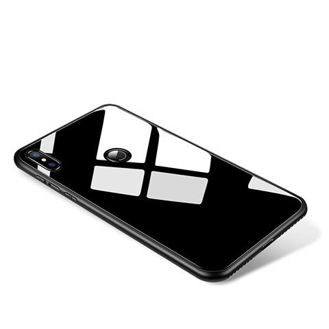 Xiaomi Mi Mix 2S用ハイブリットバンパーケース プラスチック 鏡面 カバー Xiaomi ブラック