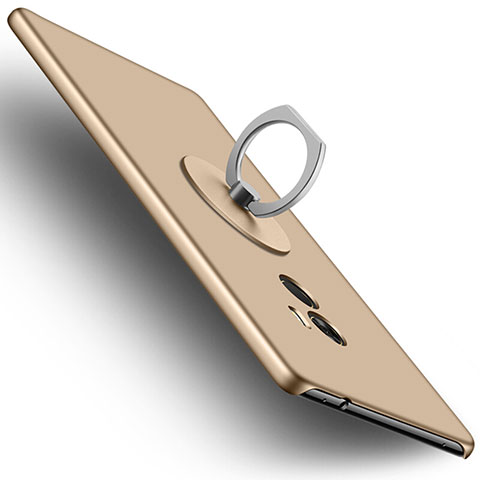 Xiaomi Mi Mix用ハードケース プラスチック 質感もマット アンド指輪 Xiaomi ゴールド
