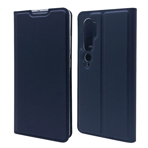 Xiaomi Mi Note 10 Pro用手帳型 レザーケース スタンド カバー T09 Xiaomi ネイビー