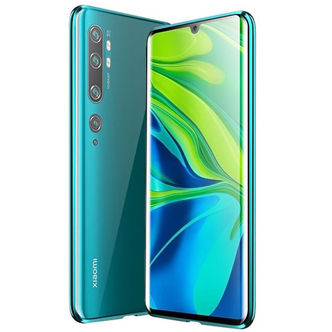 Xiaomi Mi Note 10 Pro用ケース 高級感 手触り良い アルミメタル 製の金属製 360度 フルカバーバンパー 鏡面 カバー Xiaomi グリーン